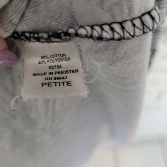 Dreams Co Womens Dress 2X Petite Plus Midi Black Floral Cotton Blend SWE32E - Picture 11 of 12